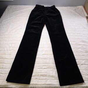 Ralph Lauren Purple Label Declynn Velvet Pants Womens 25 Black $990